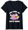 Pastell Goth Badebombe Toaster Nu Goth Dark Humor sarkastisch T-Shirt mit V-Ausschnitt