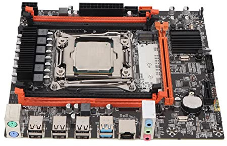 ASHATA Placa Base X99H DDR4, Placa Base LGA 2011 3 para la Serie Intel H81 B85, Placa Base DDR4 Fuente de Alimentación de 6 Fases de Doble Canal Placa Base de PC con Disipación de Calor