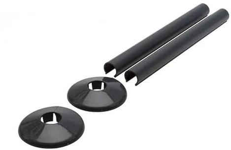 UKDD® Towel Rails Valve Radiators Suitable for Installation of Your Heated Designer Minimalist Central Heating System (Snappit Radiator Pipe Covers & Collars - Anthracite Grey)