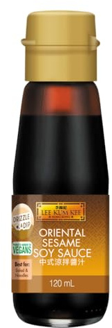 Lee Kum Kee Oriental Sesame Soy Sauce, Vegan, 120 ml Pack of 12 | Vegan sesame soy sauce for salads, gyoza, rice bowls, noodles, dipping and adding umami at the table.