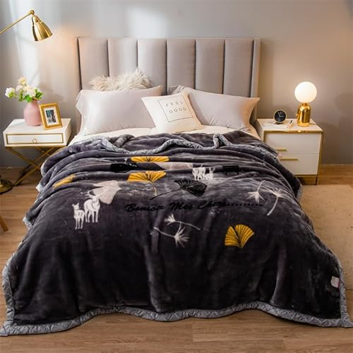 Kuscheldecke Flanell Decke 150x200cm,2kg Gewichtsdecke Wohndecken Couchdecke Flauschig Sofadecke Erwachsene Schwere Decke Geschenk für Muttertag Vatertag Weihnachts