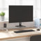 Tidyard Support de Moniteur Blanc 100x35x8 cm Verre Trempé et Métal, Support de Moniteur, Rehausseur d'écran de Bureau Meuble TV de Moniteur pour Ordinateur, TV, Imprimante