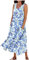 Kleid Damen Ballkleider Damen Lang Kleid Damen Dress Sommerkleid Rockabilly Freizeitkleid Brautjungfernkleider Kurz Strandkleider Freizeitkleid Freizeit Swing Strandkleider Mit Taschen（1-Blue,M）
