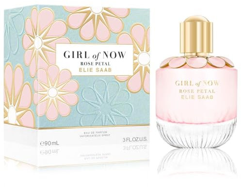 Elie Saab Girl of Now Rose Petal 90 ml – Eau de Parfum – Frauen Parfüm – Fruchtig-floraler Duft – Fruchtige und Florale Noten – Transparenter Glasflakon