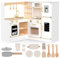 Mamabrum XXXL HolzkinderküChe mit Zubehör - Spielküchen-Set mit Kühlschrank, Mikrowelle, Backofen und Spülbecken - Licht- & Soundeffekte - für Kinder ab 3 Jahren