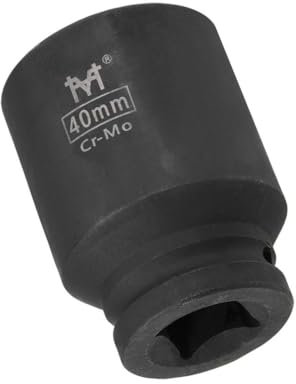 MACHSWON Douille à choc de 40 mm de profondeur avec design à 6 points, acier Cr-V traité thermiquement, longueur 78 mm, tailles métriques