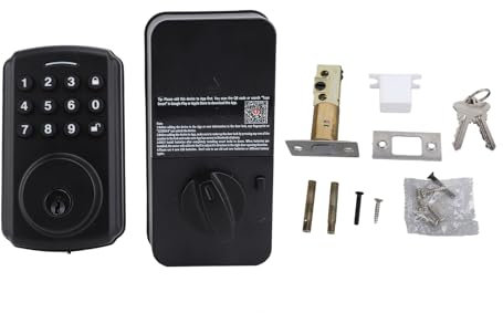 Cerradura Puerta Inteligente, Cerradura Puerta Digital Entrada sin Llave, Teclado Electrónico Cerrojo Digital con Códigos Clave Control Aplicación Cerradura Puerta Seguridad Puerta