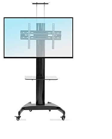 DRFGNF Displayhalterung TV-Halterung TV-Ständer Home Boden-Decke Mobiler LCD-TV-Ständer Büro-Konferenzraum Robuste Displaywagenhalterung '' 32/65/70 Zoll TV-Regal (Farbe: A) Happy House