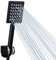 All Metal Handheld Shower Head - Voolan High Pressure Shower Heads, Simple Black Hand Shower Head with Teflon Tape, High Flow Even with Low Water Pressure (Square)