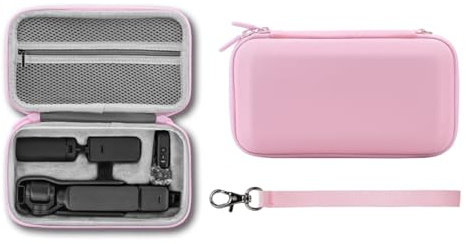 XBERSTAR Étui de transport pour DJI Osmo Pocket 3 Sac de rangement Sac de protection portable Sac de voyage, Rose, Étui de transport