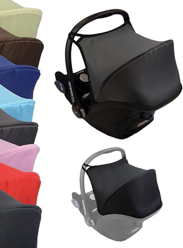 Capota parasol [protección solar para portabebés] compatible con Maxi Cosi Cabrio Fix grupo 0+ (gris oscuro)