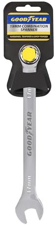 Goodyear 17mm Spanner-Chrome Vanadium Steel| Precision Engineered for Tightening and Loosening Nuts and Bolts| Durable & Corrosion-Resistant Wrench| Essential Hand Tool for Mechanics