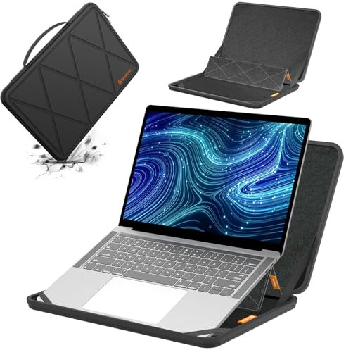 Smatree MS50 Hard Eva Schutzhülle mit Ständer Kompatibel für 14 Zoll Dell Latitude 7455 Copilot PC/7450/7400/7410/7420/7440 oder 2-in-1 Laptop Notebook (Nicht passend für Inspiron 14 Plus 7440!)
