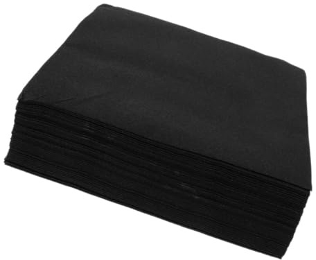 SECFOU 25 Schwarze Papierservietten Bankettservietten für Dinnerpartys und Restaurants Klassisches Design Leicht und Praktisch