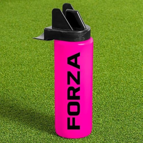 FORZA Bouteille d’Eau de Sport Hygiénique de 1 Litre | Bouteille Sans BPA avec Embout Sans Contact | Idéale pour les Équipes Sportives | Équipement Essentiel (Rose, Pack de 20)