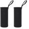 2PCS Insulated Drinking Bottle Sleeves, Thermal Protection for 550ml, Scuba Fabric (550ML black)