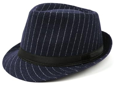 Zylioo L/XL/XXL Trilby Fedora Hut Für Großen Kopf, Winter Filzhut Short Brim Panama Jazzhut Gangster Bogarthut Mafiahut