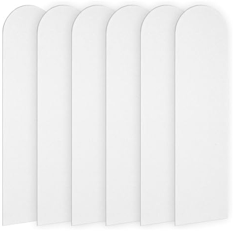 drburpily Lot de 6 panneaux muraux 3D en bois flexible pour chambre d'enfant, coussin mural anti-collision en mousse, blanc