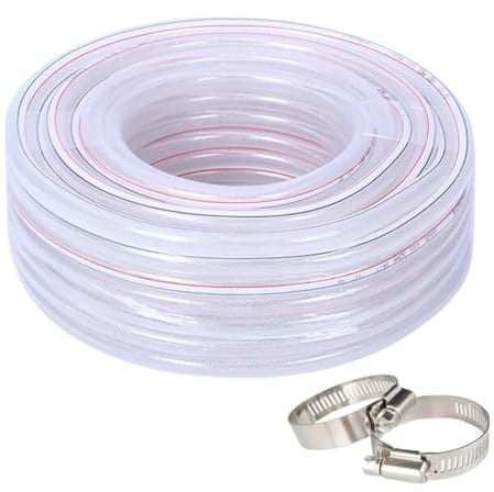 Garten Schlauch 3/4 zoll - Wasserschlauch 19mm Saugschlauch 3/4 zoll PVC Schlauch mit Gewebe Flexibel Hochdruck Luft Ölschlauch 10Meter