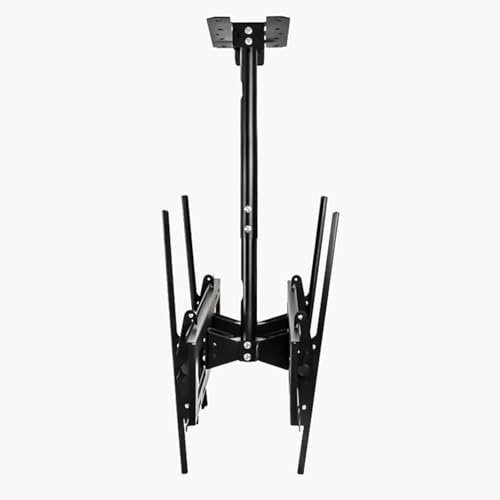 Support TV Universel Double Face for Plafond, Support TV Suspendu Bipolaire, adapté aux téléviseurs de 65 à 85 Pouces, réglage télescopique de la Hauteur