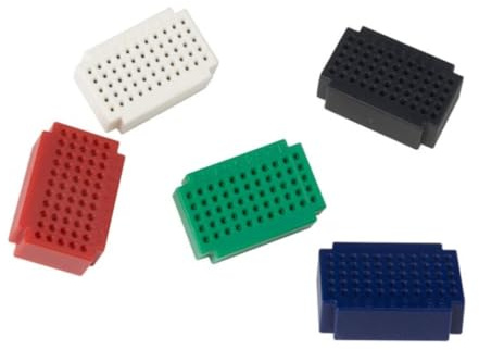 VELLEMAN - VTBB6 55 Steckbrett Experimentierbrett Steckboard Mini-Steckplatine Set, Mehrfarbig 178615