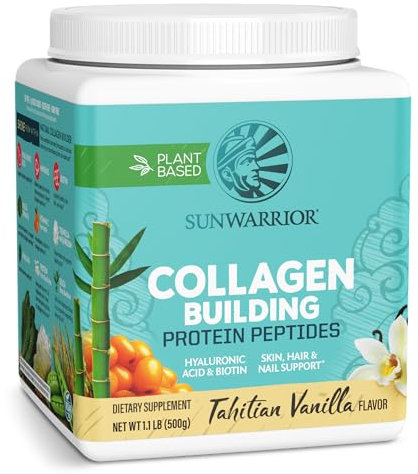 Sunwarrior Collagen Building Protein Peptides, Tahitian Vanilla, 500 g