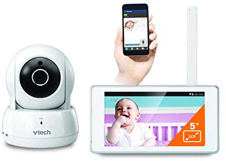 VTech BM6000 Video-Babyphone Wi-Fi Connect 5 Zoll Safe & Sound Touch Tablet mit Schwenk-/Neige- und Zoom-Funktionen