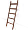 Hallops Blanket Ladder 5 ft. Premium Wood Rustic Decorative Quilt Ladder. Brown Vintage Wooden Decor. Blankets Holder Rack (Brown - Thin)