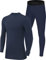 PowerLayer Skins for Boys Kids Base Layer Thermal Long Sleeve Top & Tights Football Compression Set - Navy Top + Navy Tights, 10-12 Years