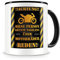 Samunshi® Motorrad Tasse mit Spruch Geschenk für Mann Frau Oma oder Opa Kaffeetasse groß Lustige Tassen zum Geburtstag schwarz 300ml
