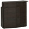 vidaXL Garten Bartisch Stehtisch Partytisch Gartentheke Gartenbar Theke Bar Tresen Terrassentisch Bistrotisch Braun 120x55x110cm Poly Rattan