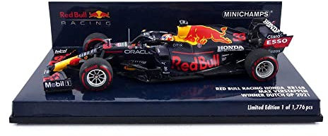 Minichamps 410211433 1:43 Red Bull Racing Honda RB16B-Max Verstappen-Winner Dutch GP 2021 Collectible Miniaturauto, Mehrfarbig