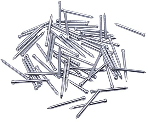 Paquete de 500 clavos de acabado de cabeza pequeña de 1,8 x 32 mm, clavos de acero chapado en zinc, clavos para carpintería (500, 1,8 x 32 mm)