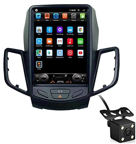 BIEKANNM 9.7 Inch Car Radio Stereo Android 10 Mp5 Player Navigator For Ford Fiesta 2009-2017, gps Full Touch Screen, Support Hands-free Calling Wifi Bt Swc Mirror Link Bluetooth With Rear View Camera