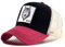 5 Pannello Posteriore Maglia Trucker Cappellino da Baseball,Regolabile Trucker High Profile Berretto (Rosso 1 Lupo)
