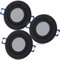 YanFeiYit LED Spots Lampe Leuchte dimmbar Keramik Flach 230V 5W Neutralweiß 4000K IP44 Schwarz Set (3er Pack)