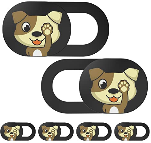 Laptop Camera Cover Slide Cute-6PCS,Webcam Cover Slide for Laptop,Tablet, Cell Phone,Computer,PC,MacBook,iMac,iPad and More Device,Cute Pattern Web Cam Privacy Cover to Protect Your Privacy (Dog)