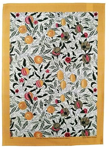 WILLIAM MORRIS Fruit Cotton Tea Towel