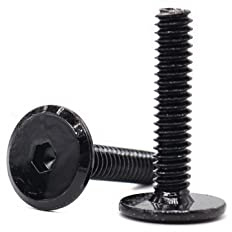 1/4-20 x 1.18 Inches Joint Connector Bolts, 12 Pack, Black