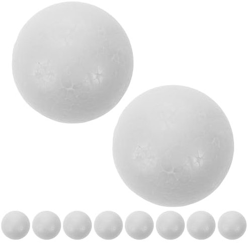 MAGICLULU Bälle 10 Stück Bastelschaumstoff 2 Halbkugeln Weiße Halbkugeln Schaumstoff Kleine Styropor-Halbkugeln Verschiedene Größen Styropor-Halbkugeln Für Bastelarbeiten Kunstschulprojekte