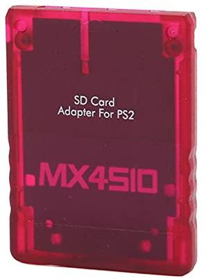 MX4SIO,PS2 Card, MX4SIO Adattatore per Schede di Memoria SIO2 Lettore di Schede di Memoria Sostitutivo Stabile Fatto a Mano per Blu Trasparente (Rosso trasparente)