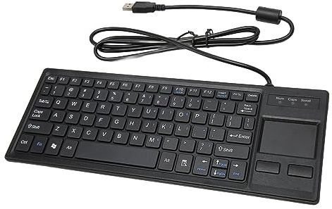 Clavier K800 avec pavé Tactile, Mini Clavier Filaire Compact Ultra Fin intégré Hub USB, Plug and Play, pour PC, Ordinateur Portable, Tablette, TV, Ordinateur