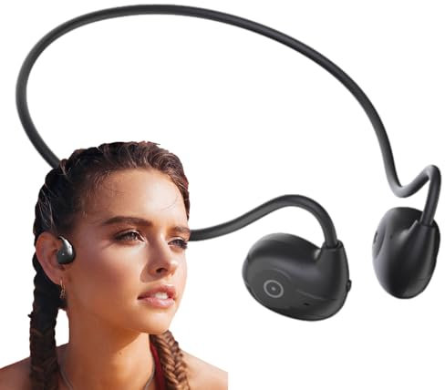 Beedozo Open-Ear Air Conduction Headphones | 5.3 Air Conduction Open-Ear Sport Headphones | Touch Control Waterproof Sport Earbuds 8 Hours Of Listening Time, For Workouts And Running