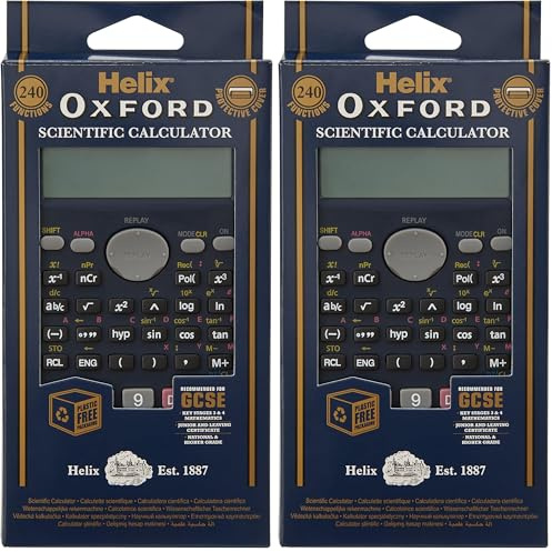 Helix RC2072 Oxford Scientific Calculator,Black,22 x 14 x 2.2 cm (Pack of 2)