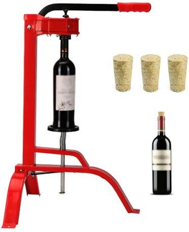 Manual Wine Bottle Capping Machine, Cork Stopper Sealer, Manual Stopper Brewing Equipment, Wine Bottle Cork Packaging Machine, Wine Bottle Floor Corker Applicable Bottle Height 26-36cm