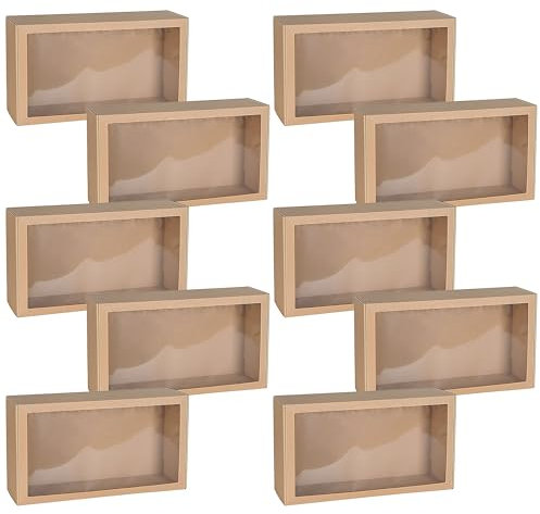 Rechteckige Form Box mit Fenster, Geschenkbox 55x30x15cm x10