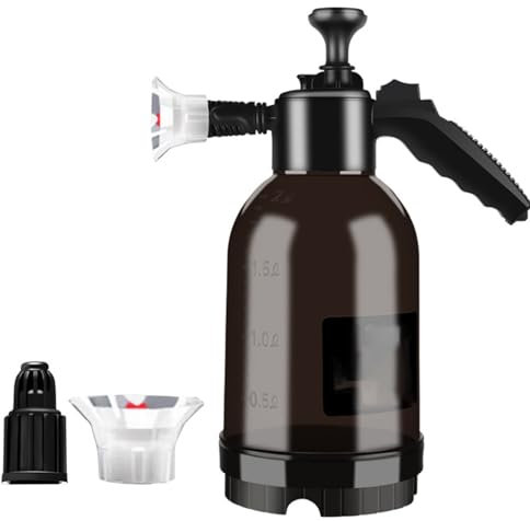 Pulverizador de presión, pulverizador de bomba, pulverizador de bomba de espuma de nieve de 2 l con boquilla de repuesto, pulverizador de espuma portátil para coche, botella de pulverización para