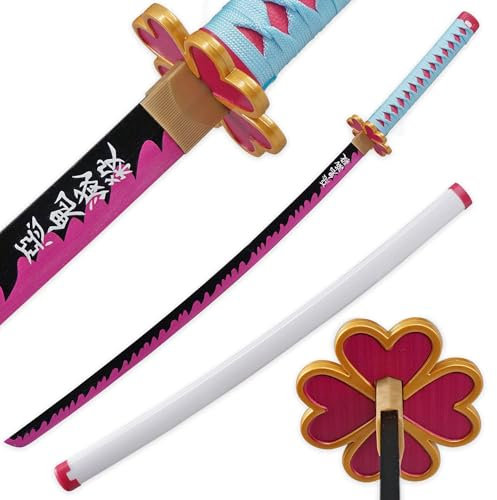 LQZJG Anime Bambus Schwert Cosplay Schwert,Kanroji Mitsuri Schwert Katana 103cm/40 Zoll