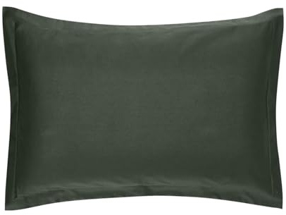 Magano® Premium Kissenbezug 50x70 Grün | Weich & Bügelfrei | Hypoallergen & Atmungsaktiv | 3cm Stehsaum | Kopfkissenbezug 50x70 cm | Dunkelgrün