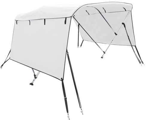 vidaXL Toldo Bimini 3 Arcos con Paredes Laterales 183x(185-198) x137 cm, toldo Bimini para Barco, toldo Bimini para Barco, toldo Bimini en Barco
